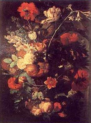 Vase of Flowers on a Socle, Jan van Huysum